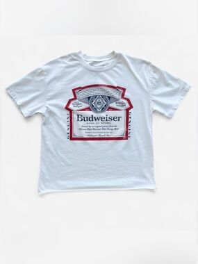 Budweiser Graphic T-shirt Graphic Print Streetwear Retro Inspired Logo